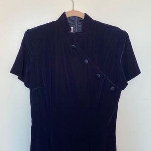 Maggy London Size 8 Velvet Indigo/Purple Formal Dress